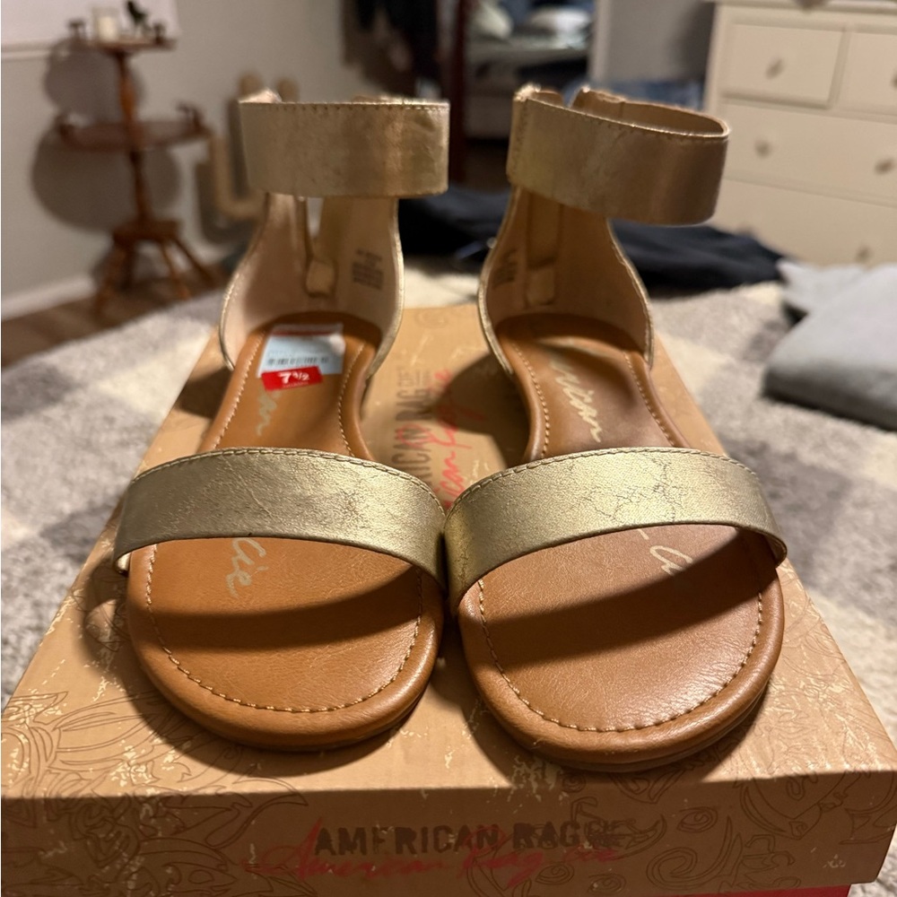American Rag Metallic Gold Sandals